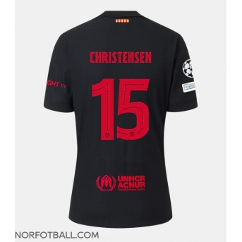 Billige Fotballdrakt Barcelona Andreas Christensen #15 Replika Bortedrakt 2024-25 Kortermet